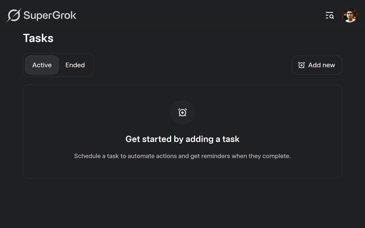 GROK TASKS will let you schedule tasks to automate actions and get reminders!

I'm gonna ask it to send me the top memes on X every day!

What are you gonna ask it?