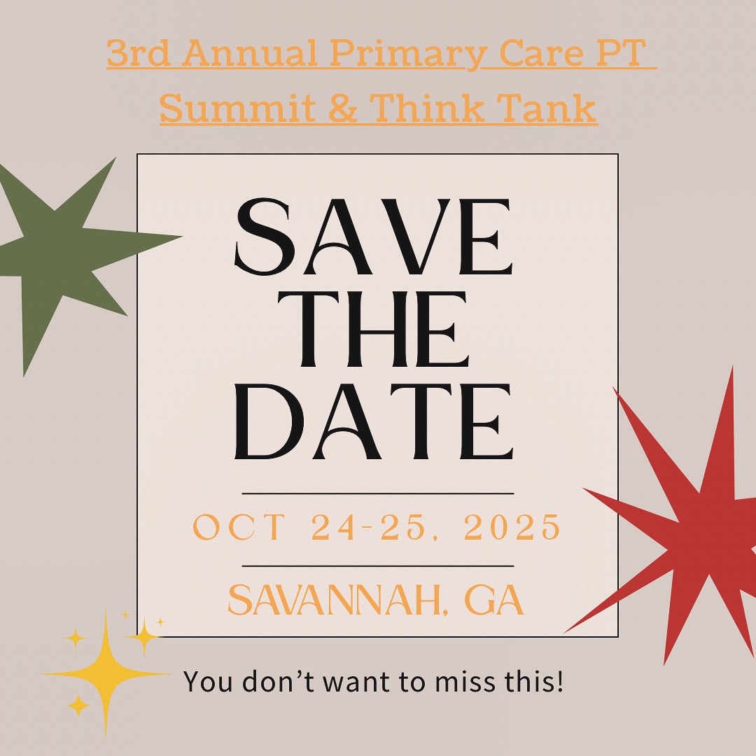 Primary Care Special Interest Group (@primarycarefpts) on Twitter photo Registration details coming soon!🤩 Registration details coming soon!🤩