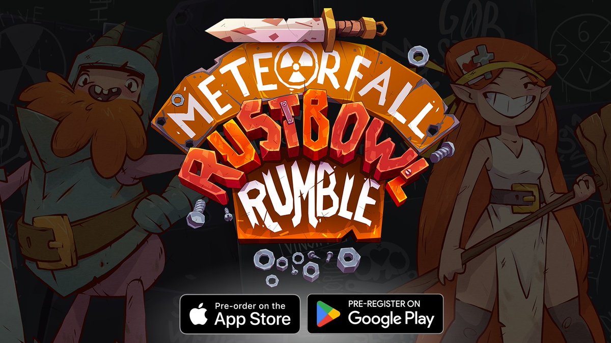 Excited to announce that iOS Pre-Order / Android Pre-Registration for Meteorfall: Rustbowl Rumble are now live!

Release date: June 25. Get hyped!

🍎apps.apple.com/us/app/meteorf…

🤖play.google.com/store/apps/det…