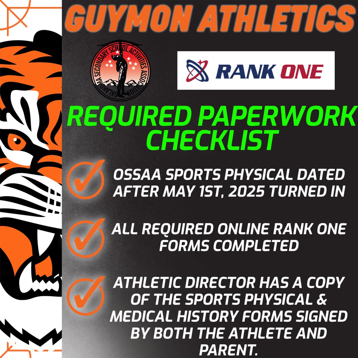 Do you have all the required athletic paperwork completed before summer activities begin?

Rank One Link:  guymonpublic.rankone.com/New/NewFormLis…

OSSAA Physical/Medical History Link:  drive.google.com/file/d/1b4Jcr2…