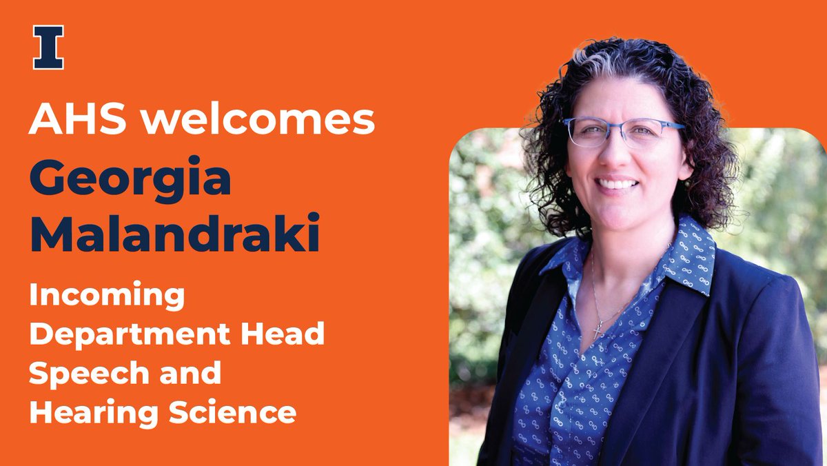 Say hello to our incoming <a href="/SHSIllinois/">Department of SHS @ Illinois</a> Department Head: Dr. Georgia Malandraki. 🗣️🦻 

“Since earning my Ph.D. in Speech and Hearing Science from Illinois in 2008, I have been fortunate to have a deeply fulfilling career."

Read her story at go.illinois.edu/Malandraki