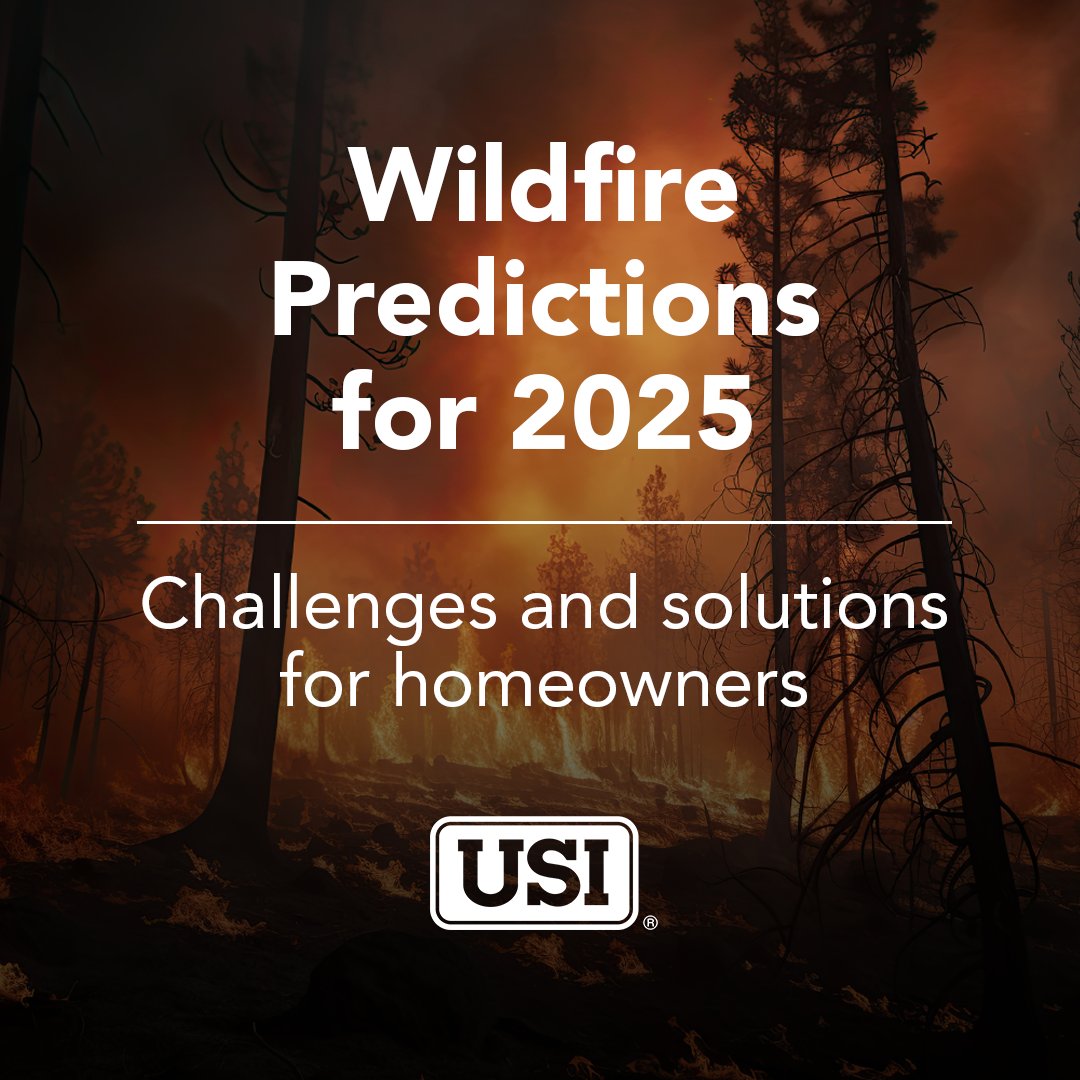 The U.S. has seen a significant rise in wildfire activity over the past several decades. Our latest #USIExecutiveSeries article examines wildfire trends for 2025, and risk management techniques to reduce homeowners’ risk of loss: usi.info/43iVgfK