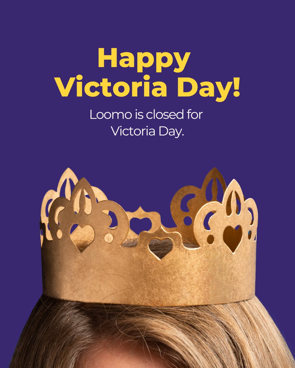 loomonauts's tweet photo. Loomo Marketing is closed today, May 19th in honour of Victoria Day.

We hope you're enjoying your May Long Weekend! ☀️

#MayLongWeekend #VictoriaDay https://t.co/AnLaQxK15x