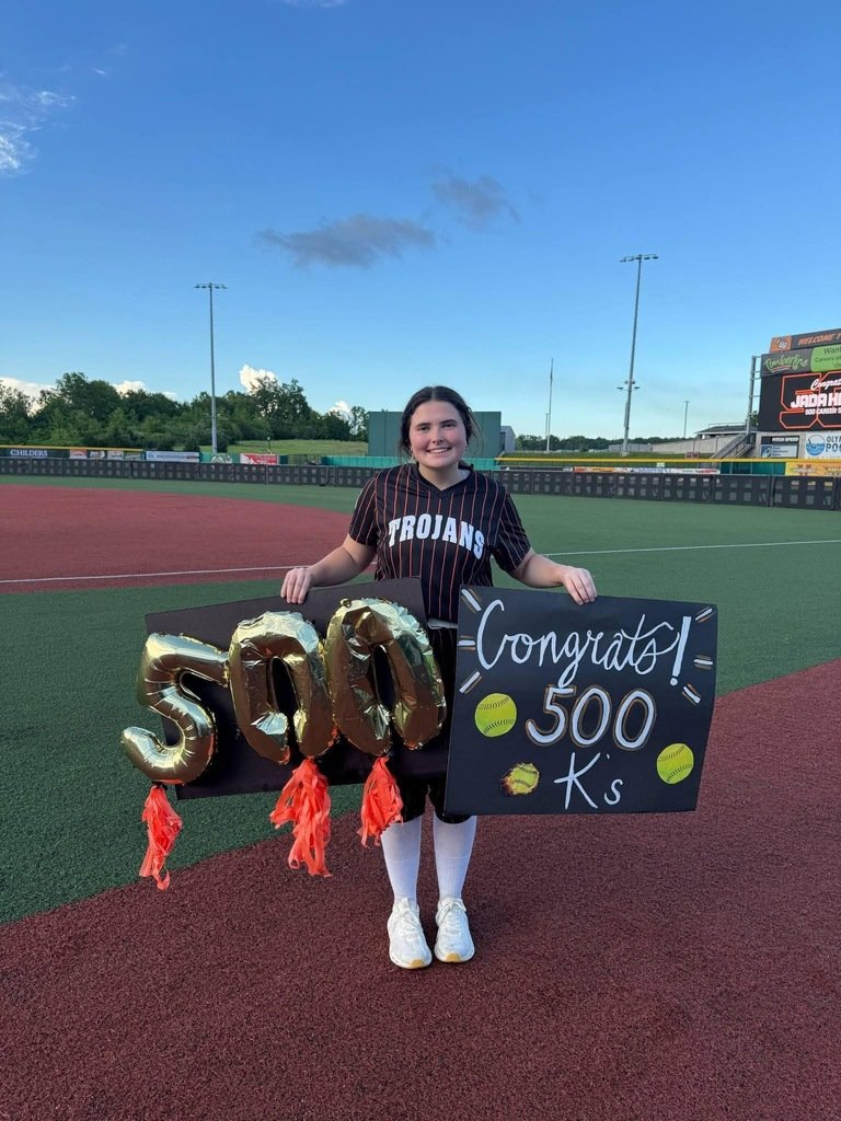 CO would like to say CONGRATULATIONS to Jada H on pitching her 500th high school career strikeout.  What an amazing accomplishment...Trojan Proud!