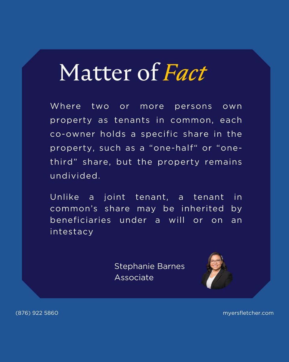 Together Together or Together Separately? Demystifying Co-Ownership of Property. #MFG #MatterOfFact #AttorneysInJA