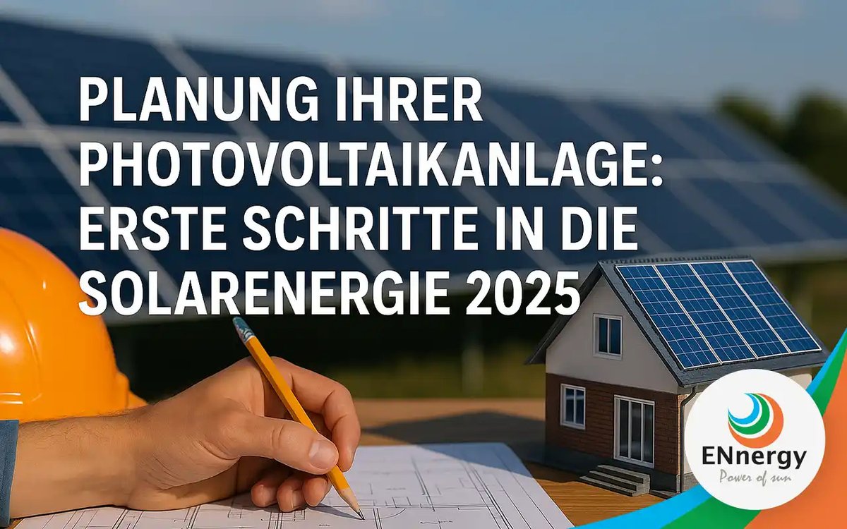 Ennergy_GmbH's tweet photo. Photovoltaikanlage planen leicht gemacht: Von optimaler Dachausrichtung über moderne Module bis zur Finanzierung – unser Leitfaden für die ersten Schritte in die Solarenergie zeigt, wie Sie maximale Erträge und Unabhängigkeit erreichen! https://t.co/YsJ7Gsr4Tw https://t.co/pcVo97iEvu