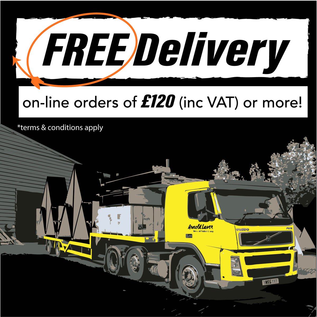 🚚 Our national scale means we have access to a HUGE fleet of vehicles inc. hiab trucks! We can deliver FREE of charge on on-line orders of £120 or more. Whether you are a builder or a DIY'er, we've got you covered! #HiabTrucks #DIYProjects #BuildingSupplies #DeliveryService