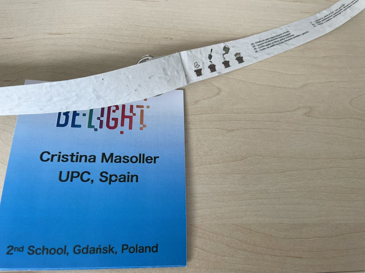 cristinamasoll1's tweet photo. Attending the 2nd school of EU project Be-Light (coordinated by @xellvilaseca) at the university Politechnika Gdanska, Poland. Happy to hear an excellent presentation and to see that our name cards have wildflower seed paper (no plastic). @belightproject 
https://t.co/JCtzmeT8TZ https://t.co/doTZ22cmZe