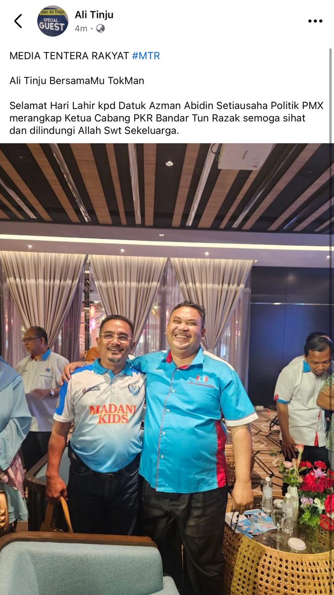MsianInciter's tweet photo. Betul lah bila orang kata PKR dah semakin merapu dan boleh melingkup PRU16. Ali Tinju pun dah geng PKR sekarang ni. https://t.co/UaSg4vhGgA