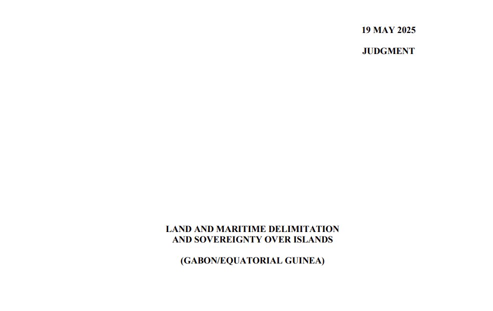 READ HERE: The full text of the #ICJ Judgment on the merits in the case #Gabon / #EquatorialGuinea.

go.icj-cij.org/43Cllqf