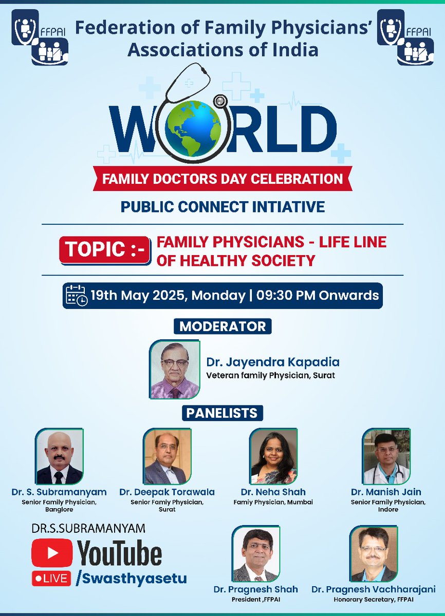 Please join us today at 9.30pm

#worldfamilydoctorsday 
<a href="/ffpaiofficial/">FFPAIOFFICIAL</a> 
youtube.com/live/BABa8xsk2…