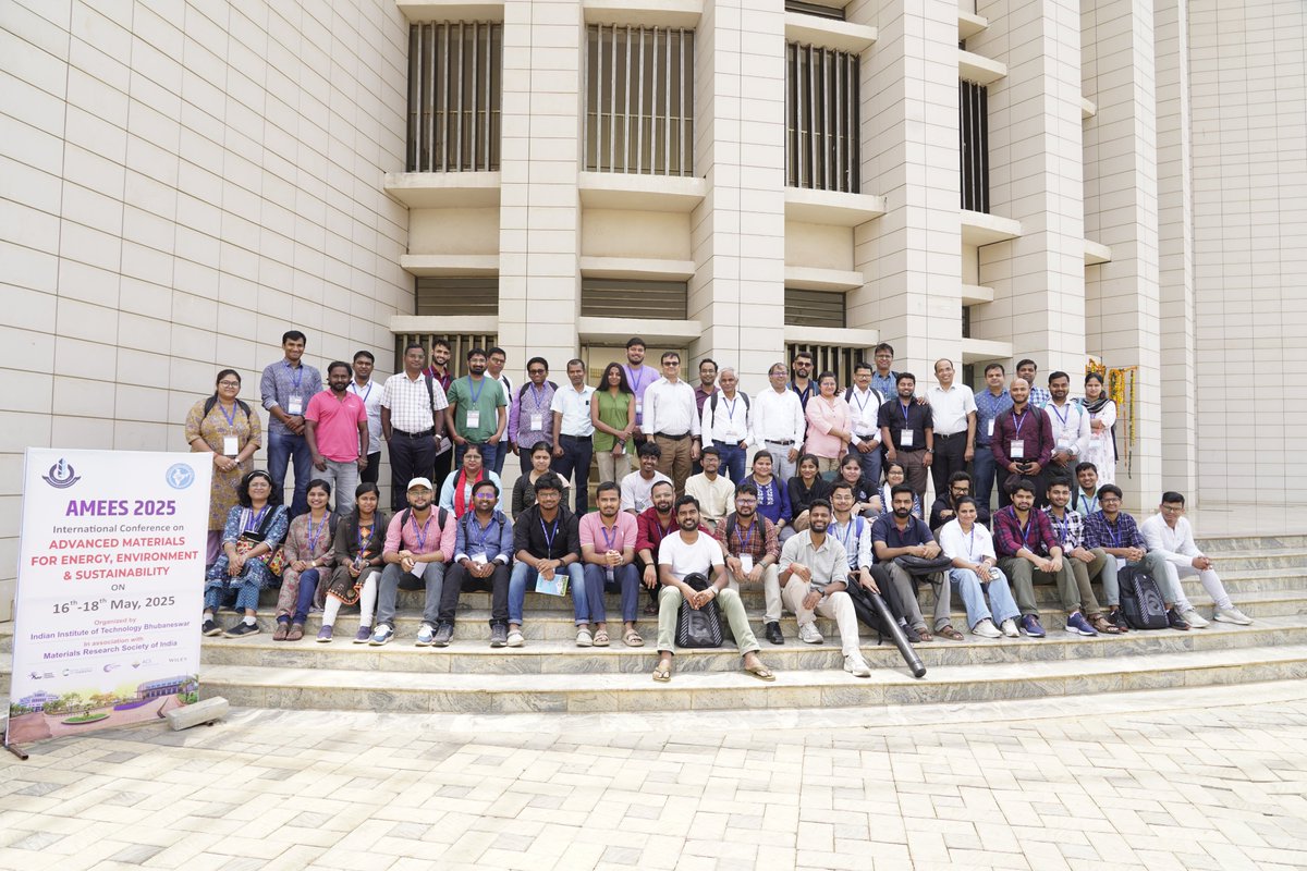 Palas Roy (@palas_1989) on Twitter photo What an incredible journey it's been! A huge thanks to all participants who made the first edition of the International Conference on Advanced Materials for Energy, Environment & Sustainability (AMEES-2025) <a href="/iitbbs/">IIT Bhubaneswar</a> a success <a href="/ANRFIndia/">Anusandhan National Research Foundation</a> <a href="/RoySocChem/">Royal Society of Chemistry</a> <a href="/ACSPublications/">ACS Publications</a> <a href="/WileyGlobal/">Wiley</a> What an incredible journey it's been! A huge thanks to all participants who made the first edition of the International Conference on Advanced Materials for Energy, Environment & Sustainability (AMEES-2025) <a href="/iitbbs/">IIT Bhubaneswar</a> a success <a href="/ANRFIndia/">Anusandhan National Research Foundation</a> <a href="/RoySocChem/">Royal Society of Chemistry</a> <a href="/ACSPublications/">ACS Publications</a> <a href="/WileyGlobal/">Wiley</a>