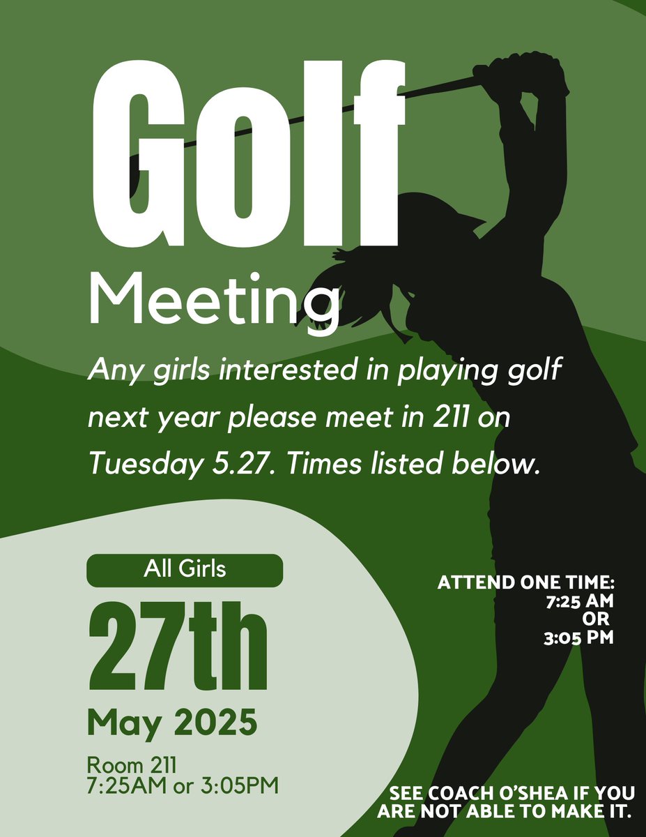 Informational meeting for the upcoming season. All girls interested must attend. ⁦<a href="/vjabolts/">Andrew Athletics</a>⁩ ⁦<a href="/AndrewHS_d230/">Victor J. Andrew High School</a>⁩