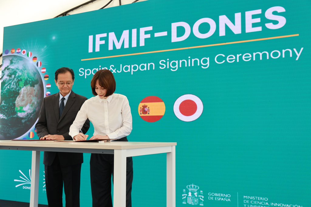 IFMIF-DONES (@ifmif_dones) on Twitter photo Firma del Memorándum de Colaboración entre los Gobiernos de España y Japón, suscrito entre <a href="/DianaMorantR/">Diana Morant</a>, ministra de <a href="/CienciaGob/">Ministerio de Ciencia, Innovación y Universidades</a>, y Takahiro Nakamae, embajador de Japón en España. Firma del Memorándum de Colaboración entre los Gobiernos de España y Japón, suscrito entre <a href="/DianaMorantR/">Diana Morant</a>, ministra de <a href="/CienciaGob/">Ministerio de Ciencia, Innovación y Universidades</a>, y Takahiro Nakamae, embajador de Japón en España.