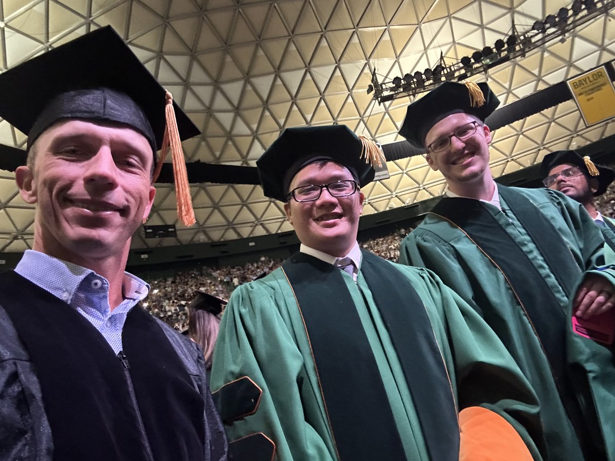 BUStatistics's tweet photo. Congratulations to Taylor Grimm, Randy Nguyen, and Dusty Turner for graduating with their PhDs this weekend! We had 5 additional students complete their M.S. degrees. Thank you to everyone who celebrated with us! 🎓🎉🥳 https://t.co/ej5TkPPQXx