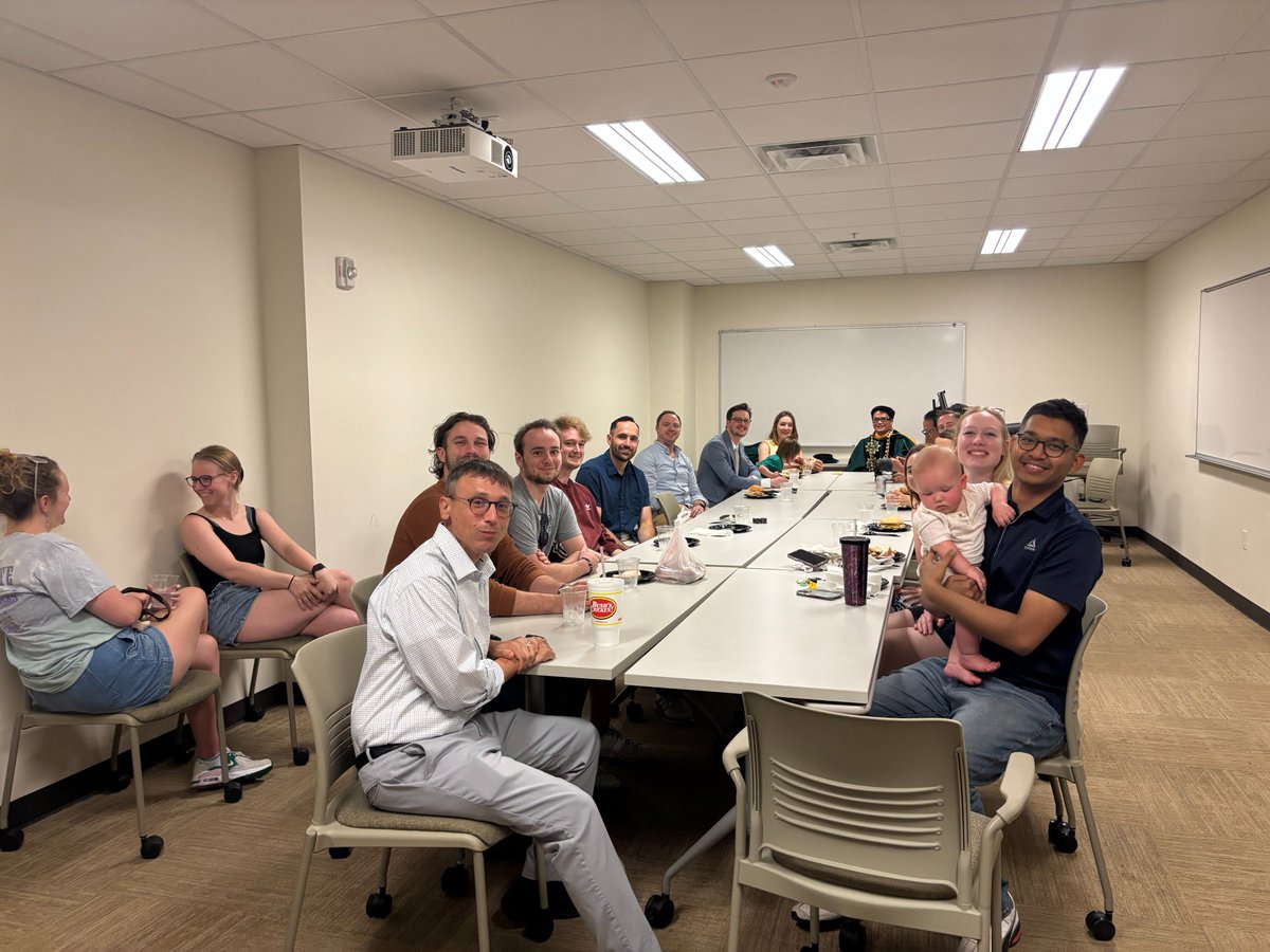 BUStatistics's tweet photo. Congratulations to Taylor Grimm, Randy Nguyen, and Dusty Turner for graduating with their PhDs this weekend! We had 5 additional students complete their M.S. degrees. Thank you to everyone who celebrated with us! 🎓🎉🥳 https://t.co/ej5TkPPQXx
