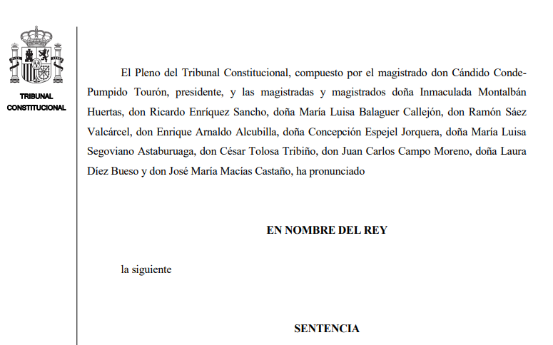 Tribunal Constitucional de España (@tconstitucione) on Twitter photo Sentencia | El Pleno del Tribunal Constitucional estima por unanimidad el recurso de amparo presentado por el creador del falso "Tour de la Manada" tribunalconstitucional.es/NotasDePrensaD… Sentencia | El Pleno del Tribunal Constitucional estima por unanimidad el recurso de amparo presentado por el creador del falso "Tour de la Manada" tribunalconstitucional.es/NotasDePrensaD…