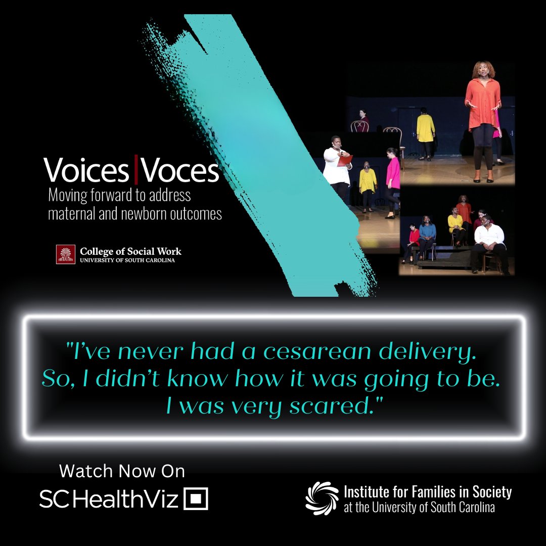 IFS_UofSC's tweet photo. The Voices/Voces Initiative research findings were transformed into a theatrical performance to share the stories of #SC women using Medicaid to cover the costs of their pregnancy-related care.

You can view the full performance here: https://t.co/ie8q2Vsltu

#SCVoicesVoces https://t.co/6MBUFQBruk