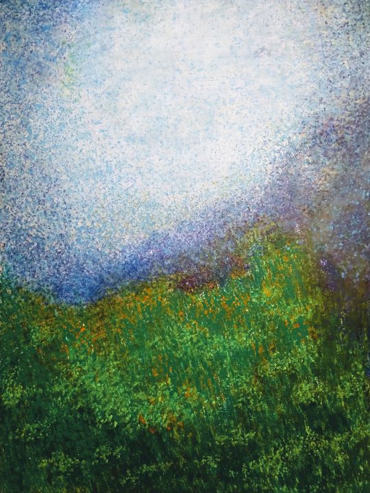 mintelligent's tweet photo. Art of the Day: "grasslands of mussoorie". Buy at: https://t.co/gCDfkSCCk1 https://t.co/0XXzJG6Y7D