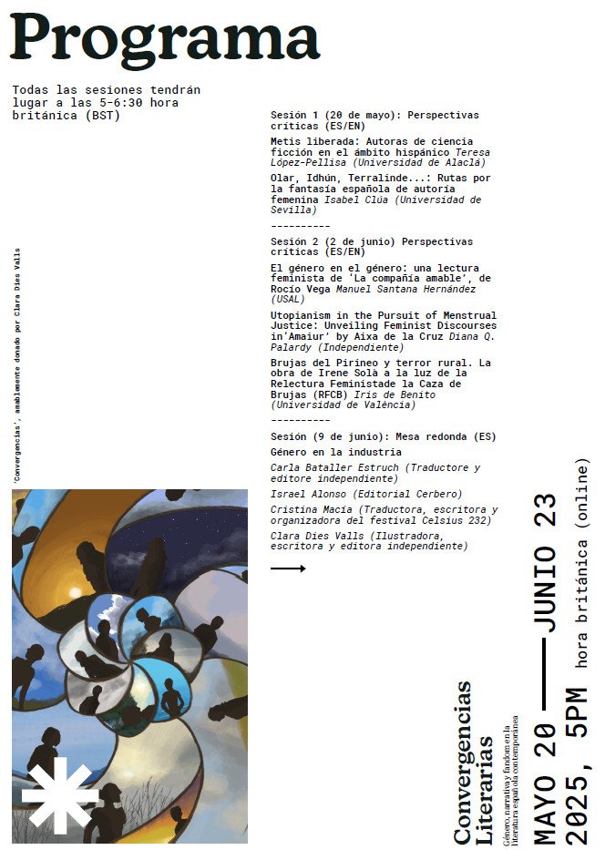 EduNorte_'s tweet photo. 🌀CONVERGENCIAS LITERARIAS 🌀
Charlas sobre género, narrativa y fandom en la literatura española contemporánea 

Empezamos MAÑANA con Teresa López-Pellisa e Isabel Clúa

🕝5PM (hora de Londres)
🖥️ Online 
👉Registro: https://t.co/qb0F1JewKI https://t.co/54vYAMiAlN