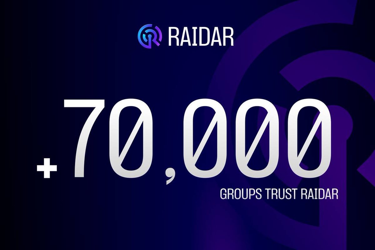 🎉 Another milestone achieved! 

 We now have over 70,000 groups using Raidar!  

Thank you for choosing Raidar for all of your community engagement needs  🙌

#ArkiTech #Raidar