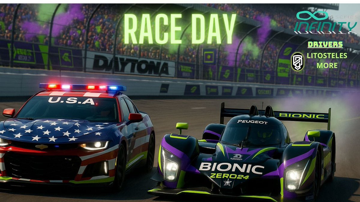 BIONIC Zero 24 (@bioniczero24) on Twitter photo 🏁 RACE DAY 🏁
Llegamos a la sexta ronda de las <a href="/InfinityGSeries/">Infinity GSeries</a>
Pilotos: <a href="/BZ24_MoRe_/">_MoReNOoO_</a> y <a href="/BZ24_Maxu/">Maxuleto</a>
Hora: 22:00h
Circuito: Daytona Road
Objetivo seguir sumando el máximo número de puntos posibles para escalar en la clasificación 🦾
Link: youtube.com/@mach25gaming?…
#GOBZ24 🏁 RACE DAY 🏁
Llegamos a la sexta ronda de las <a href="/InfinityGSeries/">Infinity GSeries</a>
Pilotos: <a href="/BZ24_MoRe_/">_MoReNOoO_</a> y <a href="/BZ24_Maxu/">Maxuleto</a>
Hora: 22:00h
Circuito: Daytona Road
Objetivo seguir sumando el máximo número de puntos posibles para escalar en la clasificación 🦾
Link: youtube.com/@mach25gaming?…
#GOBZ24