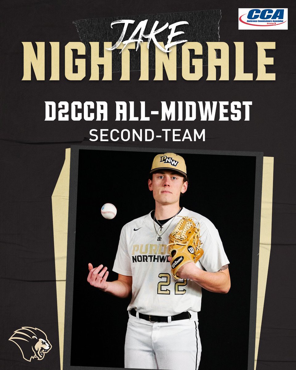 Purdue Northwest Pride (@pnwathletics) on Twitter photo Big congrats to <a href="/PNW_Baseball/">PNW Baseball</a> pitcher Jake Nightingale for being named to the D2CCA All-Midwest Region Second-Team‼️ #RoarPride 🦁
bit.ly/4dtFnXo Big congrats to <a href="/PNW_Baseball/">PNW Baseball</a> pitcher Jake Nightingale for being named to the D2CCA All-Midwest Region Second-Team‼️ #RoarPride 🦁
bit.ly/4dtFnXo