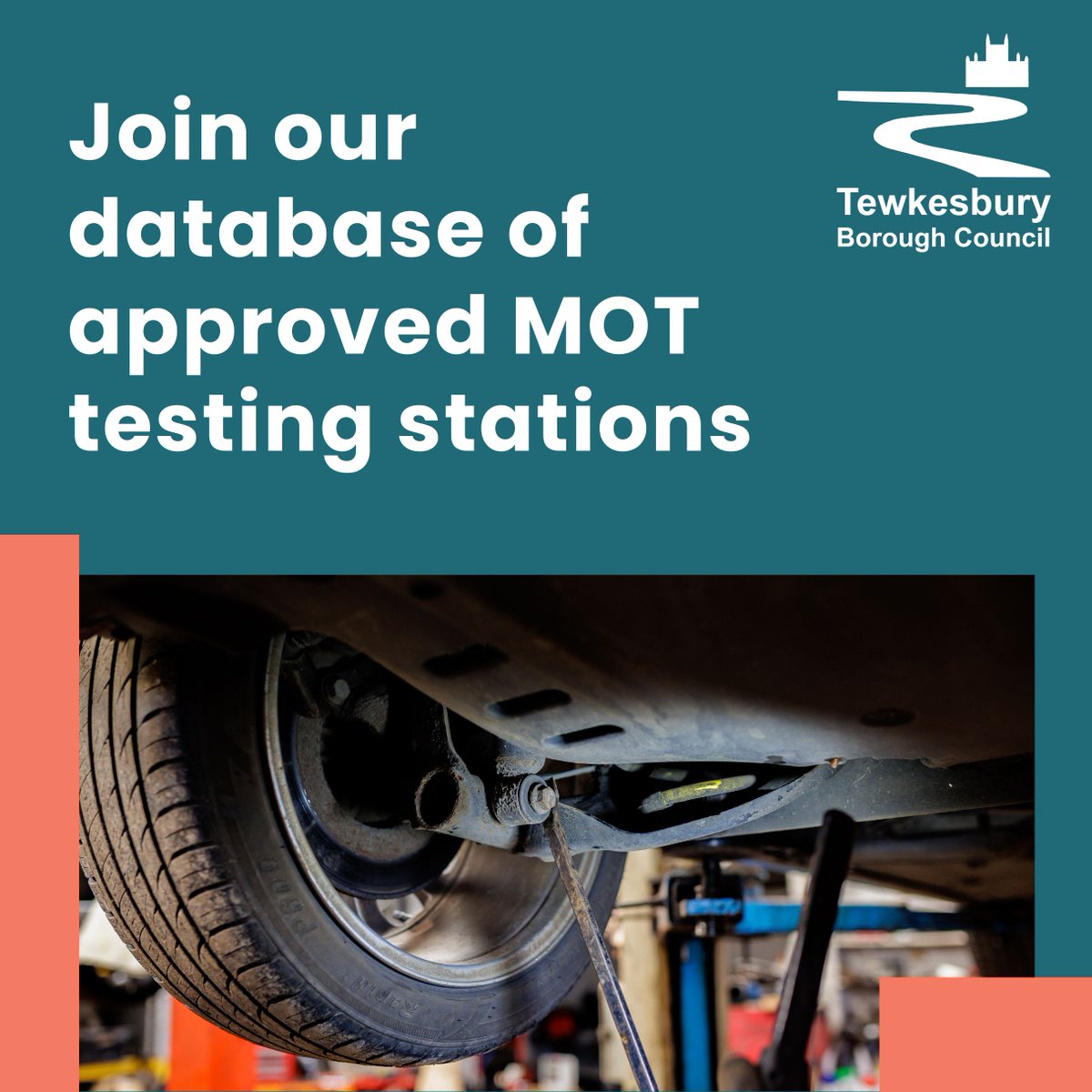 🚗 Calling all MOT testing stations in Tewkesbury Borough!

We're building a trusted list of approved garages to help keep hackney carriages and private hire vehicles safe and road-ready. 

Want to be part of it? Find out more in our news story ⬇️ 
 orlo.uk/YiuQJ