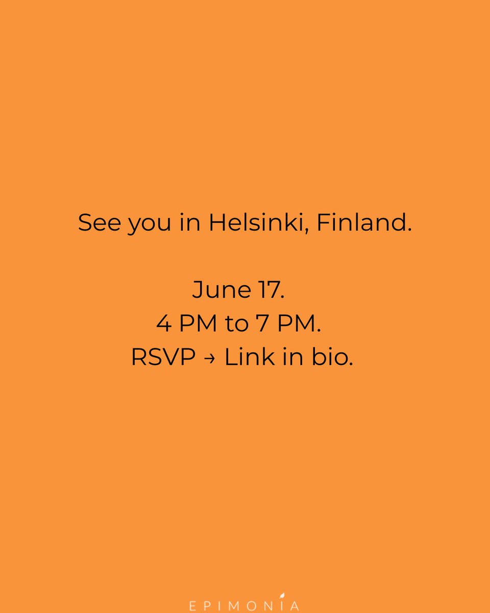 We’re creating space for refugee and immigrant voices.

In design. In story. In culture. In what comes next.

First step: Helsinki, Finland. June 17.
In collaboration with StartupRefugees.

More soon.

eventbrite.fi/e/epimonia-x-s…
