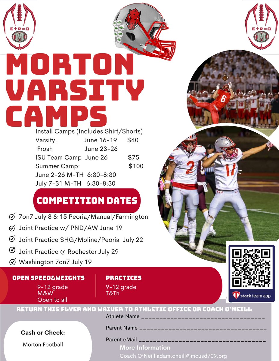 Coach O’Neill TurnoverD (@23adamoneill) on Twitter photo Camp info and flyer for <a href="/pottersfootball/">Morton Hogs Football</a> and our junior high camp! Lots of opportunities to improve 1% each day. <a href="/sjonesy709/">Morton Potter Athletics</a> Camp info and flyer for <a href="/pottersfootball/">Morton Hogs Football</a> and our junior high camp! Lots of opportunities to improve 1% each day. <a href="/sjonesy709/">Morton Potter Athletics</a>