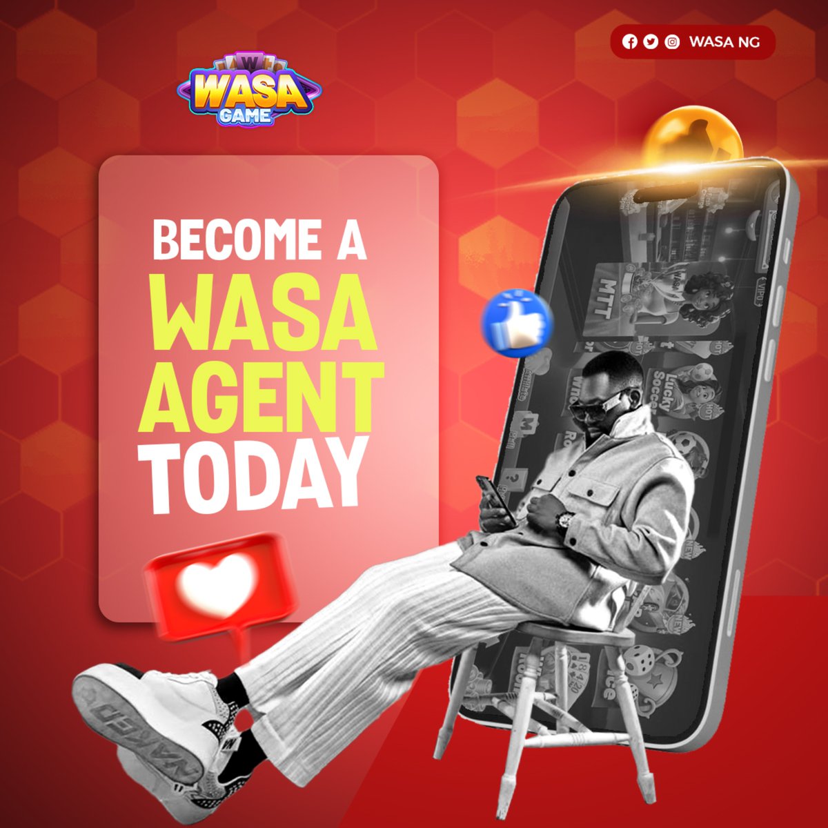 WASA_NG's tweet photo. 📢 EARN UP TO ₦200,000 WEEKLY AS A WASA AGENT! 

Become a WASA Agent today and start earning big while enjoying exclusive rewards!

Why join?
✅ Weekly Commissions: Get 5% on your total sales every week!
📩 Send us a DM now to register! 🚀

#GamingCommunity #onlinegaming #casino https://t.co/1GSm3p95Yt