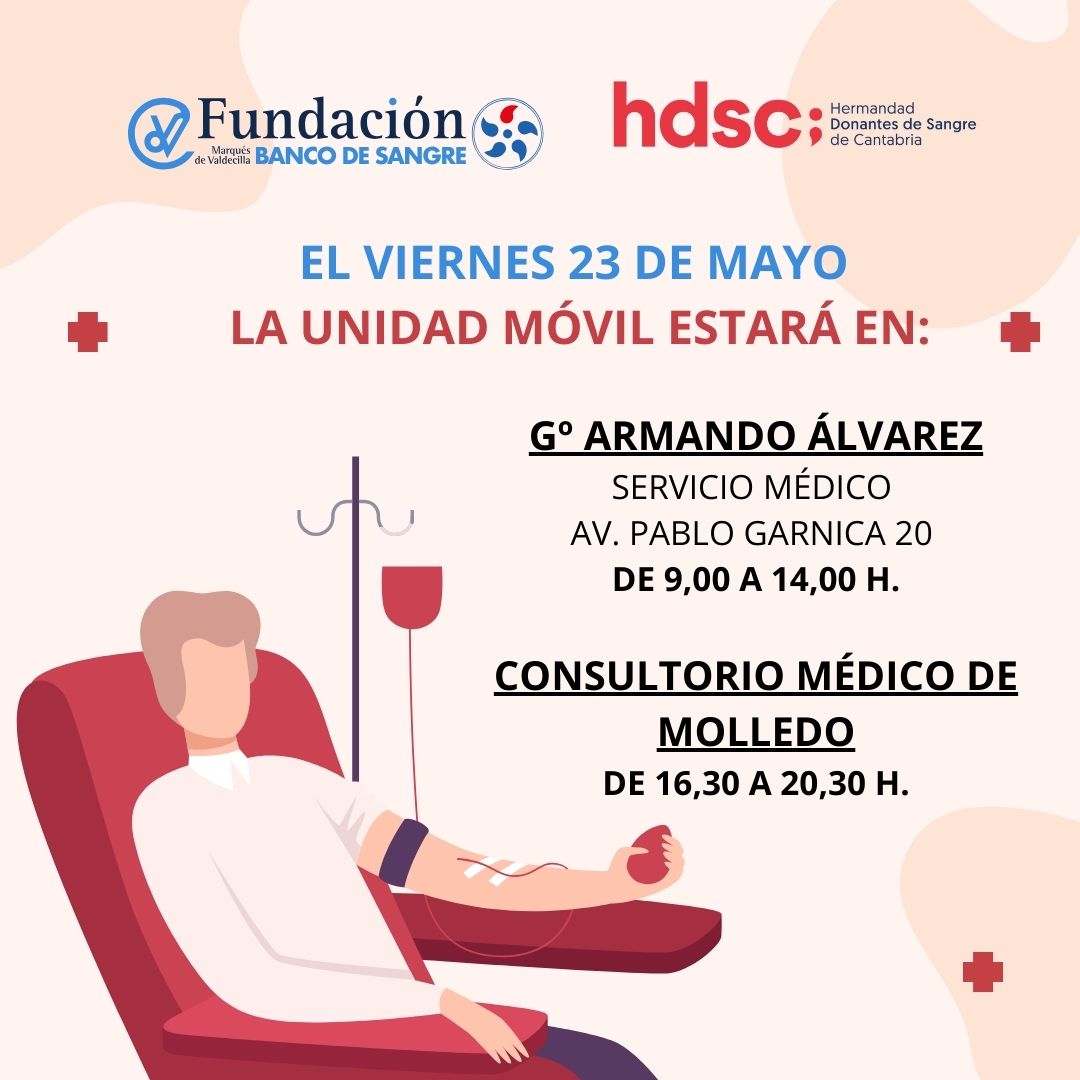 BSCANTABRIA's tweet image. 🗣Mañana, nos acercamos a:

Grupo Armando Álvarez y al consultorio médico de #Molledo

Recuerda que ✖️No puedes donar:

👉Durante el #embarazo, #postparto y #lactancia
👉No ha pasado un mes desde tu última vacuna💉

#donasangre #donaplasma #donavida #cadagotacuenta