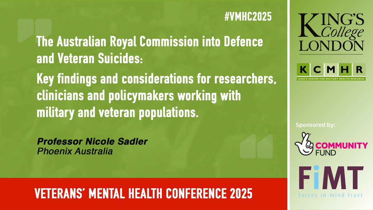 King's Centre for Military Health Research tweet media