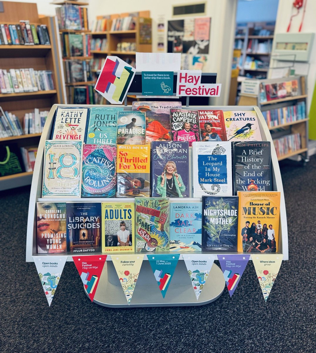 Mae bron yn amser! Mae gŵyl y Gelli yn cychwyn yr wythnos hon, ond mae amser o hyd i alw heibio a chipio rhai teitlau o’r arlwy eleni

Its almost time! The Hay festival starts this week, but there`s still time to pop in and grab some titles from this years lineup
#Hayfestival