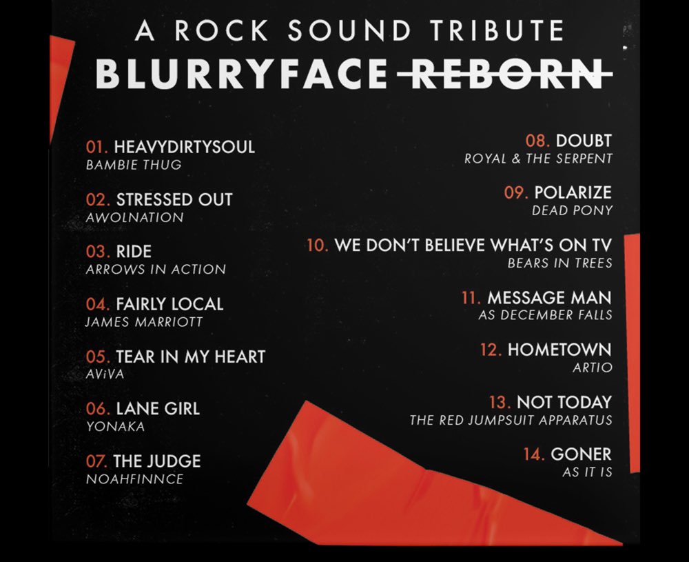 marriottupdated's tweet photo. James is featured on the ‘Blurryface Reborn’ tribute album! He is covering the song Fairly Local https://t.co/hmgBQtHzDh