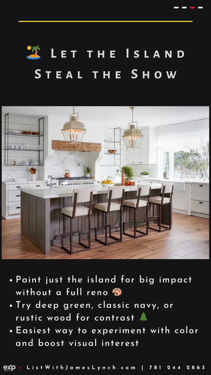 jamesreboston's tweet image. Thinking about updating your kitchen without the full reno price tag? Meet the Tuxedo Kitchen 🎩🖤⚪ – bold lowers, light uppers, high impact. Buyers LOVE the contrast 😍🔥💡
💸 Budget-friendly
📸 Listing-photo ready
🏠 Resale value booster
#HomeDesignGoals