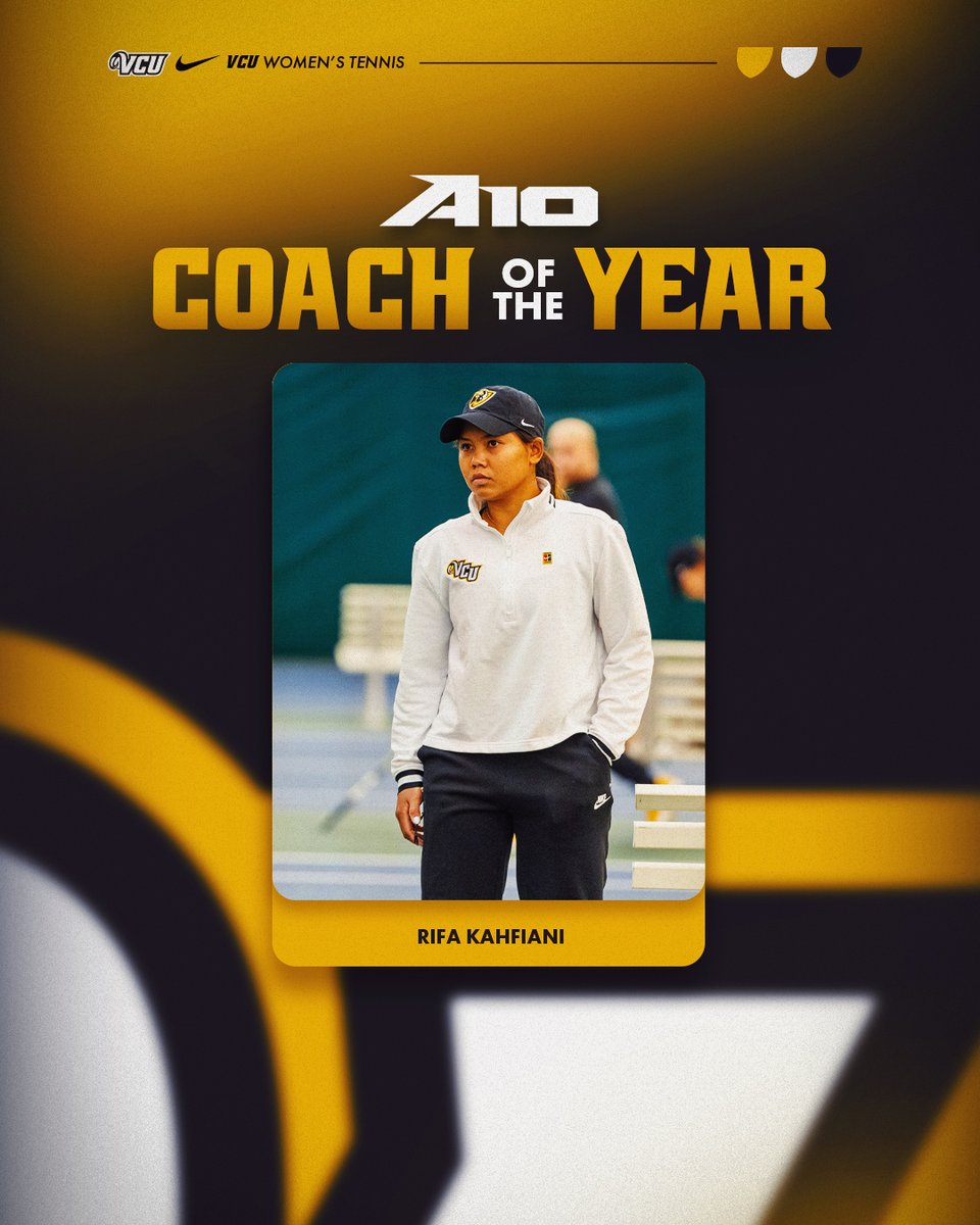 VCU Women's Tennis (@vcuwomenstennis) on Twitter photo THATS OUR COACH!!!!!
Congrats to Coach Kahfiani for being named the <a href="/atlantic10/">Atlantic 10 Conference</a> Women's Tennis Coach of the Year!!
📰 tinyurl.com/ez5caa96
#LetsGoVCU THATS OUR COACH!!!!!
Congrats to Coach Kahfiani for being named the <a href="/atlantic10/">Atlantic 10 Conference</a> Women's Tennis Coach of the Year!!
📰 tinyurl.com/ez5caa96
#LetsGoVCU