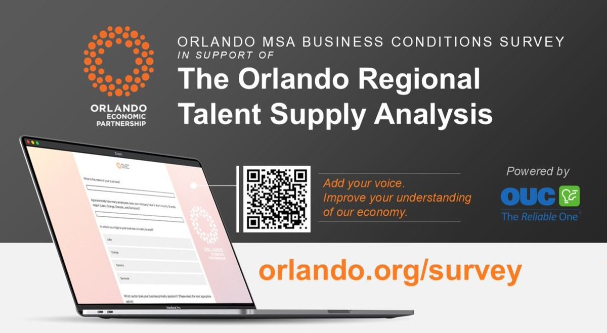 Orlando Economic Partnership (@orlpartnership) on Twitter photo 🚨 Calling All Businesses in the Orlando Region! 🚨 The <a href="/ORLPartnership/">Orlando Economic Partnership</a> launched the first-ever Regional Talent Supply Analysis — a major step toward building the economy of tomorrow, guided by the Orlando 2045 Vision. 📊 Your voice matters. Learn more: bit.ly/4jStzQL 🚨 Calling All Businesses in the Orlando Region! 🚨 The <a href="/ORLPartnership/">Orlando Economic Partnership</a> launched the first-ever Regional Talent Supply Analysis — a major step toward building the economy of tomorrow, guided by the Orlando 2045 Vision. 📊 Your voice matters. Learn more: bit.ly/4jStzQL