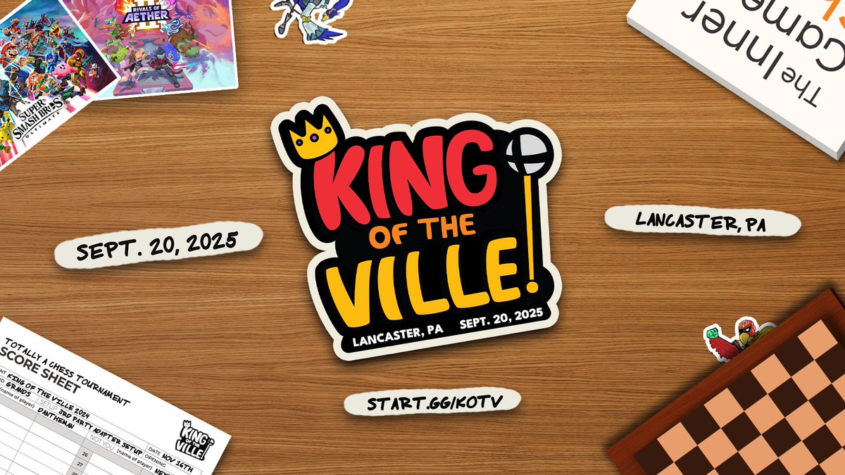 The King has returned to the Ville…

King of the Ville 2025 returns on September 20th in Lancaster, PA, at Millersville University!

Join us for Ultimate singles, Rivals 2 singles, and Ultimate CREWS!

Early bird is open to the first 50 entrants so register now!

Link below🔗⬇️