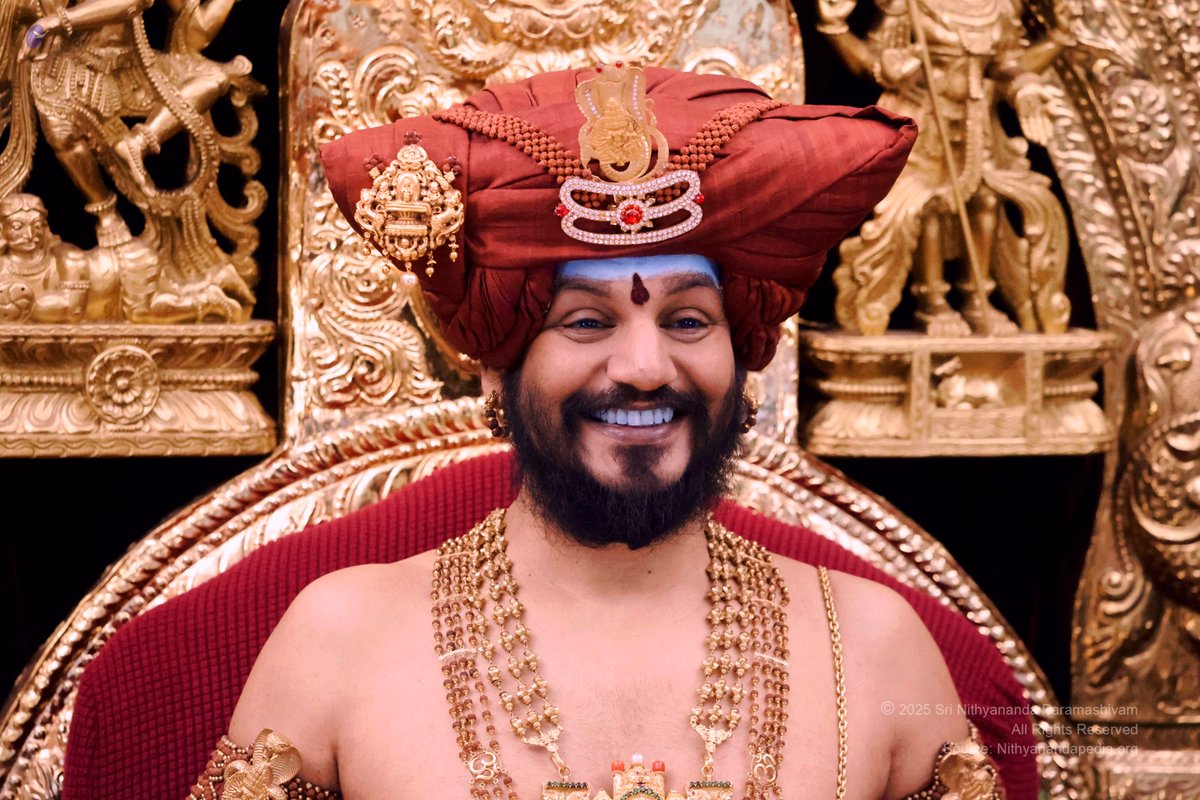 SriNithyananda's tweet photo. 19 MAY 2025 - LIVE DARSHAN WITH THE SUPREME PONTIFF OF HINDUISM (SPH) BHAGAVAN SRI NITHYANANDA PARAMASHIVAM. #Nithyananda #KAILASA https://t.co/Q3CY8cFEWj