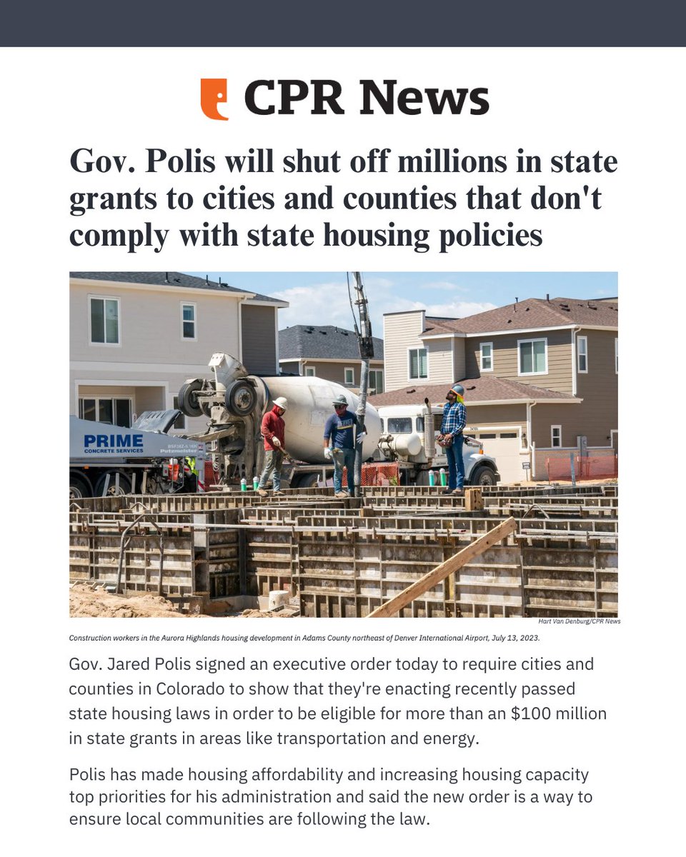 Too many hardworking Coloradans are being priced out of their communities. We're facing a housing crisis, and every city and county needs to be part of the solution. We're investing in affordability, sustainability, and smart growth—but we need local leaders to step up, too.