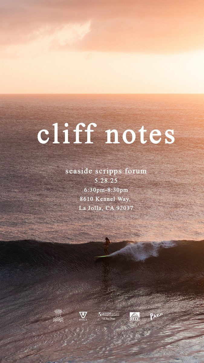 Scripps Institution of Oceanography (@scripps_ocean) on Twitter photo Cliff Kapono (who earned his PhD in chemistry from <a href="/UCSanDiego/">UC San Diego</a>) is a surfer, scientist & journalist. He's returning to campus to share his perspective on his approaches to knowing our ocean planet. 🌏 🌊
📅 May 28
📍 Scripps Seaside Forum
🔗 cmbc.ucsd.edu/events/ Cliff Kapono (who earned his PhD in chemistry from <a href="/UCSanDiego/">UC San Diego</a>) is a surfer, scientist & journalist. He's returning to campus to share his perspective on his approaches to knowing our ocean planet. 🌏 🌊
📅 May 28
📍 Scripps Seaside Forum
🔗 cmbc.ucsd.edu/events/