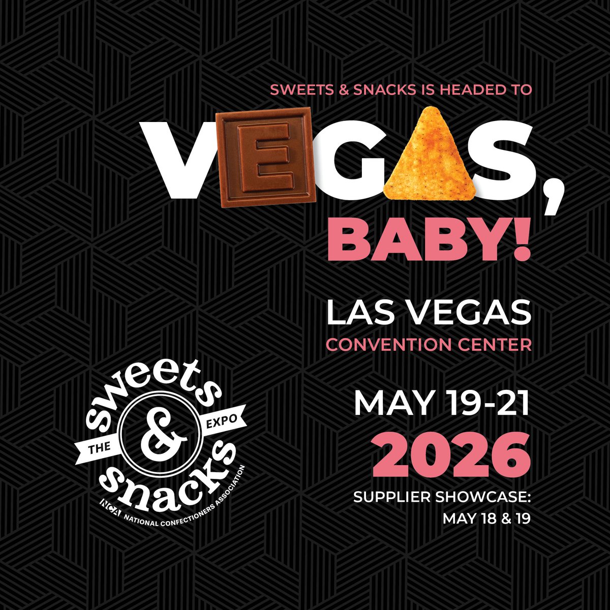 SWEETSandSNACKS's tweet image. The Monday after #SweetsAndSnacks is always the hardest...
Save the date for Vegas 2026 🎰
sweetsandsnacks.com/notify-me/