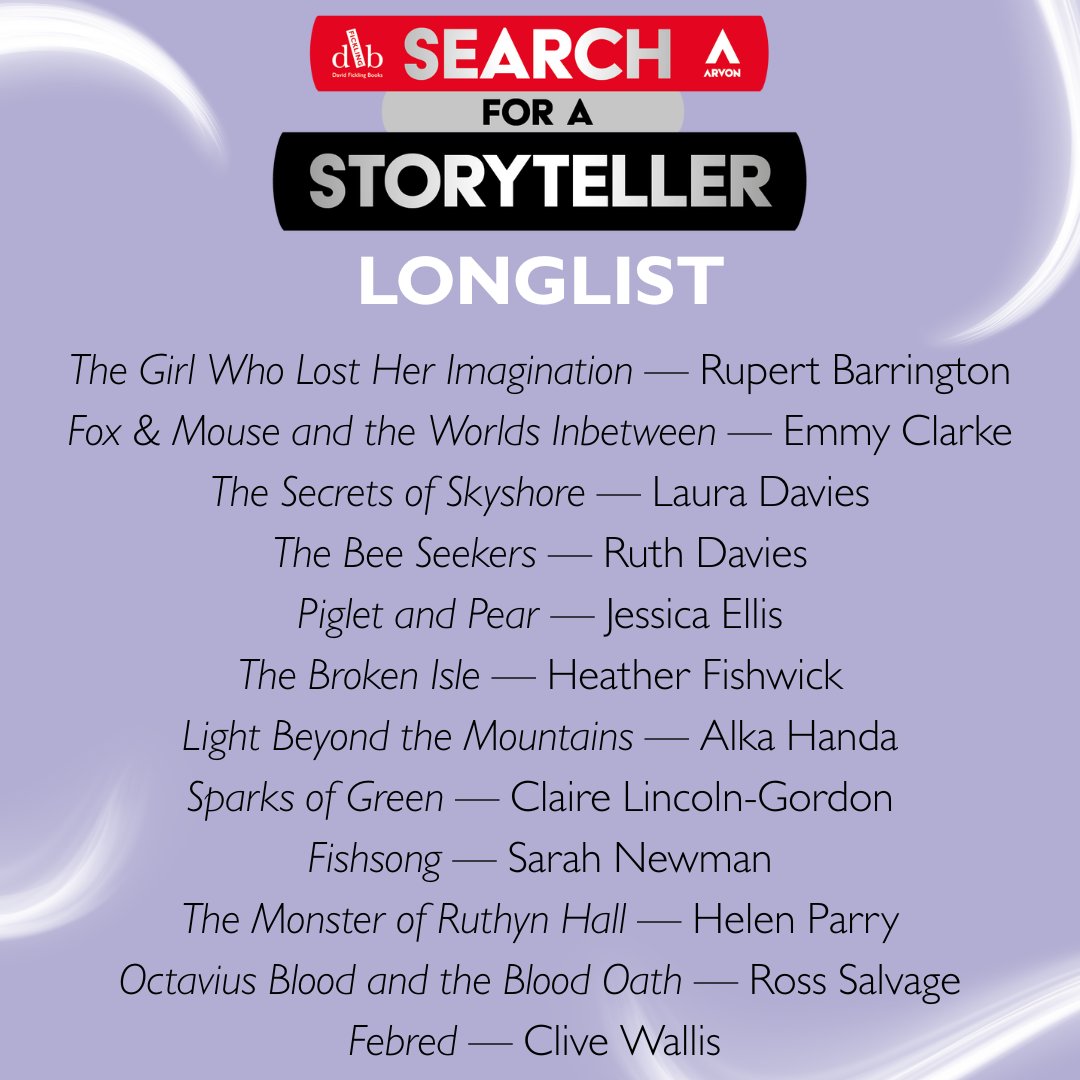 DFB_storyhouse's tweet image. We're delighted to announce the 2025 Search for a Storyteller longlist! Congratulations to these authors!✍️🥳@arvonfoundation
Thank you to everyone who entered & sent a story. The range was inspiring & we're heartened to know there are so many dedicated storytellers out there❤️