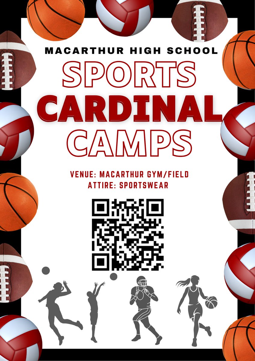 COUGARS! Sign up for summer camps using this QR code!