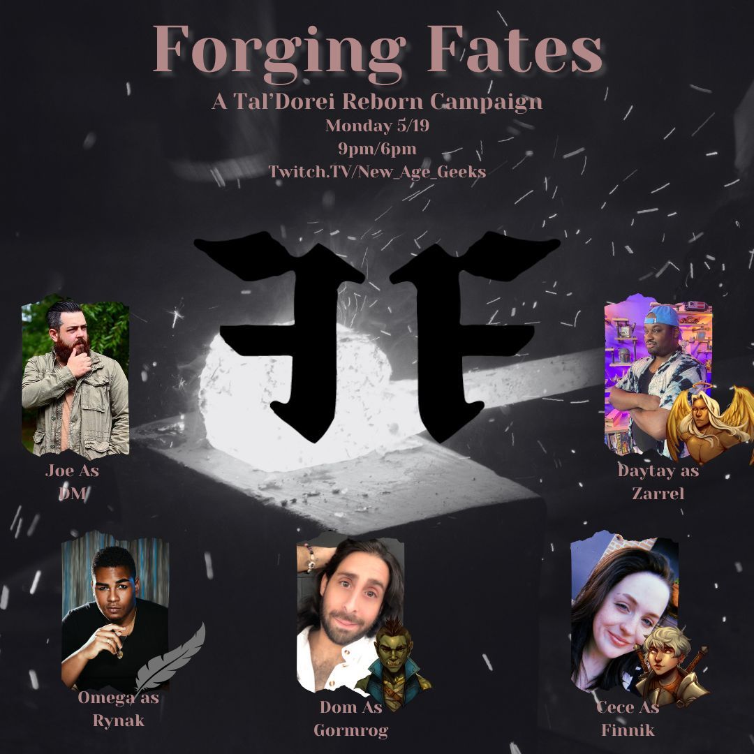 Join us for Forging Fates tonight at 9 pm ET / 6 pm PT on Twitch.tv/new_age_geeks! Dive into epic quests and surprises in the world of Exandria from Critical Role. Let's see what challenges await our heroes in this gripping Dungeons &amp; Dragons session! 🎲🌟 #ForgingFates #D&amp;D