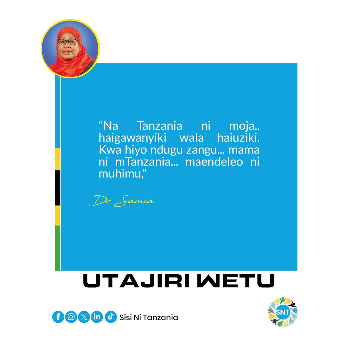 ChelseaKaunda's tweet photo. @millardayo Utajiri wetu ni umoja wetu 🇹🇿 https://t.co/pIMsZwli07