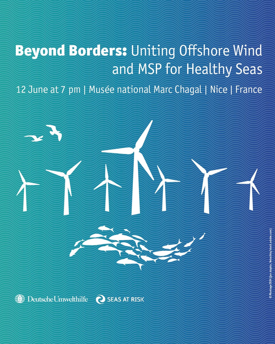 Seas At Risk (@seasatrisk) on Twitter photo 🌊 How can cross-border #MaritimeSpatialPlanning balance nature & energy needs? ⚖️
Join us + <a href="/Umwelthilfe/">Deutsche Umwelthilfe</a> in Nice 🇫🇷 during #UNOC3 for Beyond Borders: an evening of insight, debate & networking on #OffshoreWind, #MSP & more!
🎟️ Programme & registration: eventbrite.com/e/beyond-borde… 🌊 How can cross-border #MaritimeSpatialPlanning balance nature & energy needs? ⚖️
Join us + <a href="/Umwelthilfe/">Deutsche Umwelthilfe</a> in Nice 🇫🇷 during #UNOC3 for Beyond Borders: an evening of insight, debate & networking on #OffshoreWind, #MSP & more!
🎟️ Programme & registration: eventbrite.com/e/beyond-borde…