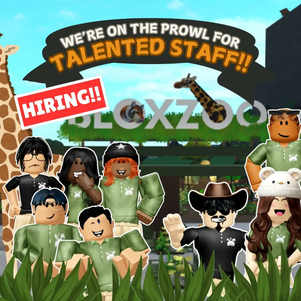 BloxZoo is hiring!!!!

To get a job at BloxZoo join our server, link in bio!

We pay 7k for each shift!💰