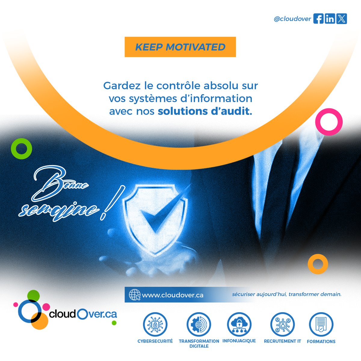 CloudoverInc's tweet photo. Gardez le contrôle sur votre infrastructure informatique avec nos solutions d'audit.

Bonjour et bon début de semaine à tous.

#Cloudover #Audit  #informatique #Sécurité #Security  #Cybersecurity #IT #IA https://t.co/3ZIRohjIb6